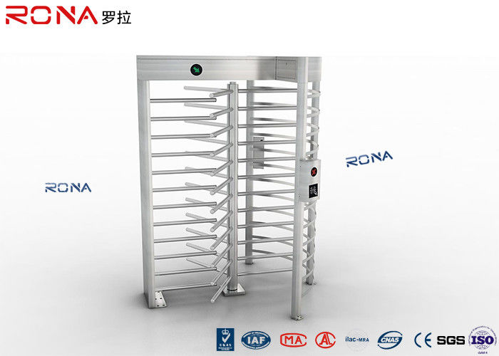 Rainproof Full Height Turnstile Safety Gate Barrier Stainless Steel Access Control