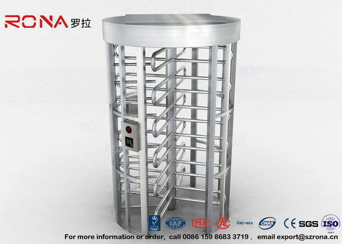 Full Height High Security Turnstile , Controlled Access Turnstiles 304 Stainless Steel