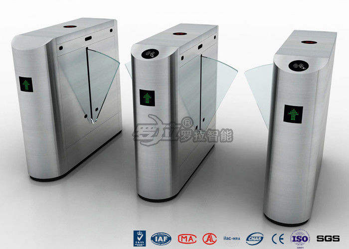 Auto Retractable Entrance Waist High Turnstile With Face Recognition / Card Reader