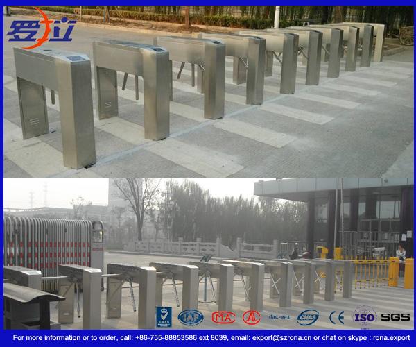Semi Automatic Access Control Tripod Turnstile Gate Stainless Steel For ...