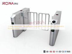 3 Lanes Automatic Swing Barrier Gate with Card Collector For Biometric Access Control