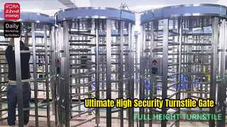 High Security Full Height Turnstile Gate Solution