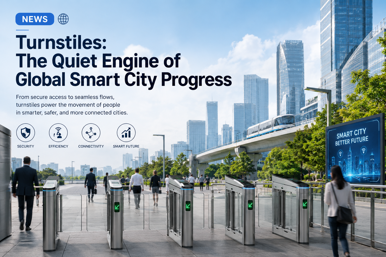 Latest company blogs about Turnstile Industry Powers Global Smart City Development and Safer, Smarter Access Control