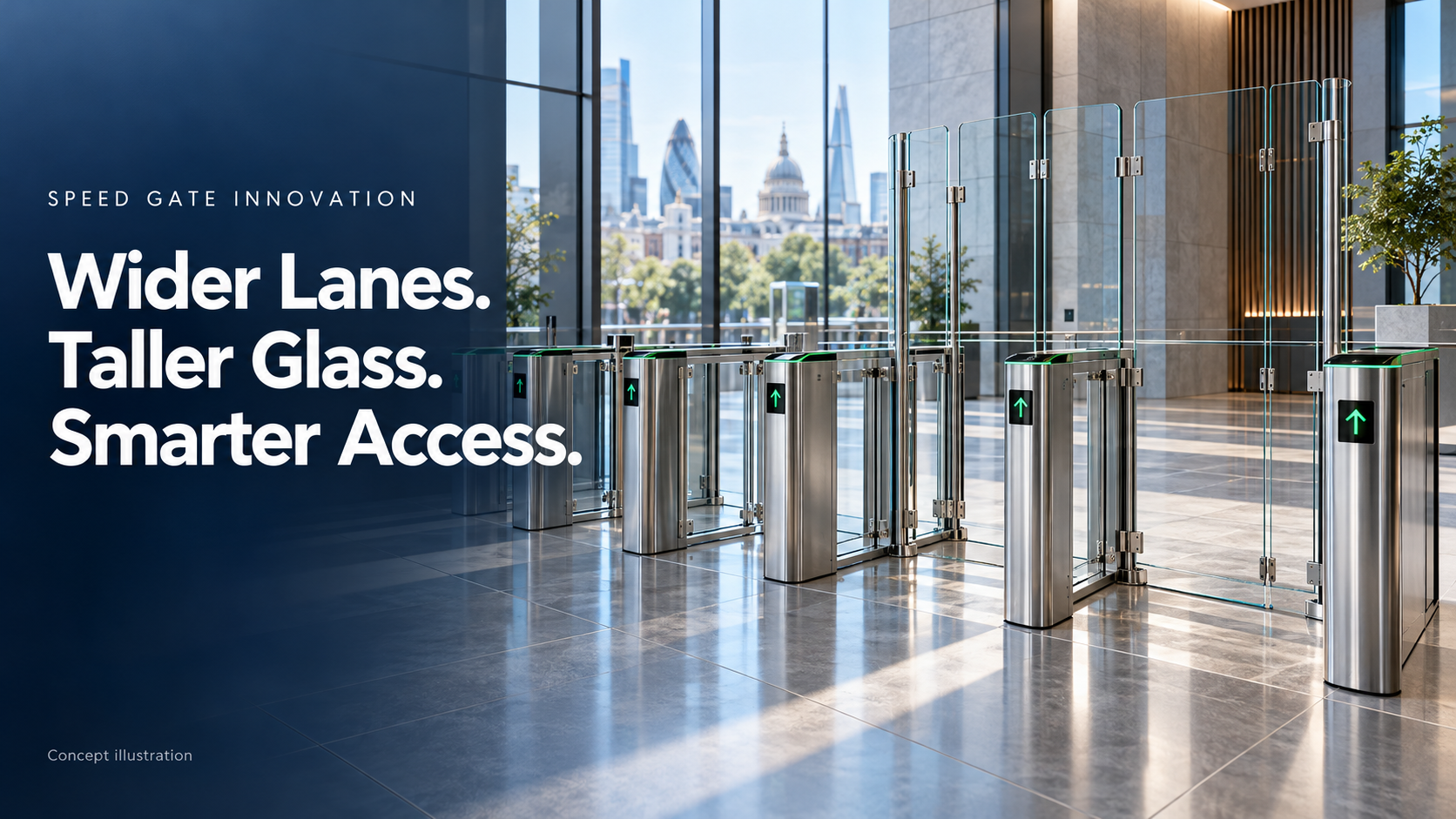 Latest company blogs about International Security Expo 2026 Highlights Three Speed Gate Trends: Wide Lanes, Tall Glass, Legacy Retrofit