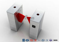 Flap Barrier Gate Half Height Turnstiles Entrance With Red Soft Flapper