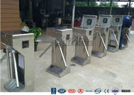 Stainless Steel Bi - Directional Turnstile Security Gates With Fingerprint Ticketing System