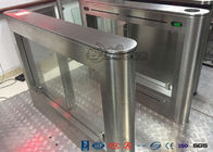 Biometric Swing Barrier Gate Stainless Steel Acrylic Flap Barrier Gate