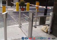 High Speed Swing Barrier Gate Double Core Biometric Stainless Steel for Fitness Center