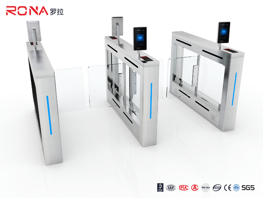 Buy Face Recognition Card Reader Swing Gate Turnstile With DC24 Brushless Motor 6 Pairs Sensor online manufacture
