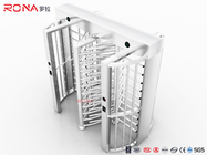 Office Building Full Height Turnstile Gate Security Double Routeway With Solenoid Valve