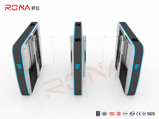 Buy Brushless Motor Swing Barrier Gate QR Reader Face recognition 35 Person/Minute For Office Building online manufacture