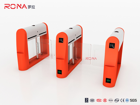 Buy Orange Appearance Swing Barrier Gate Pedestrian Security Gate For Amusement Park online manufacture