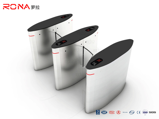 Buy Turnstile Flap Barrier Gate Barcode Scanner Electronic 304 Stainless Steel Material online manufacture