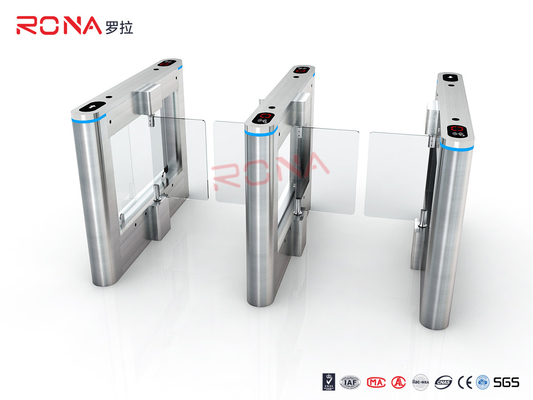 Buy Pedestrian Access Control Security Swing Gate Turnstile With Glass / Acrylic Arm online manufacture