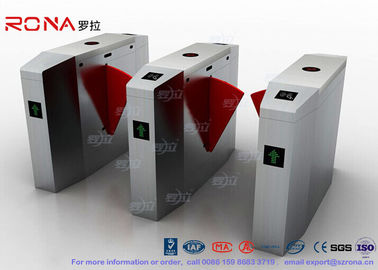 Buy Cold Rolled Steel Luxury Flap Barrier Gate , Pedestrian Access Control Turnstile online manufacture