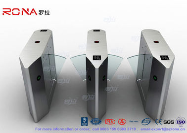 Buy Electric 316 SS Security Flap Barrier Gate Turnstile Gate With IR Sensor 13.56mhz Card Reader online manufacture