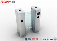 Automatic Security Sliding Barrier Gate Tempered Glass Turnstile Space Saving