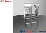 Remote Control 3 Armed Full Height Turnstile SUS304 Stainless Steel Single Lane