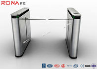 Shopping Mall Drop Arm Turnstile Gate 304 Stainless Steel 2 RFID Readers Windows