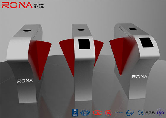Buy RONA 2 Lanes Flap Barrier Gate with 40 Persons/Min Pass Speed, 304 Stainless Steel Construction, and Bi-directional Access Control online manufacture