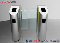 Security Turnstile Barrier Gate Automatic Sliding Type Tempered Glass Customized Color