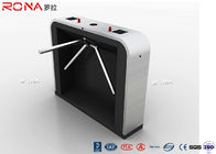 Modern Stoving Varnish Security Turnstile Gates With Stainless Steel Housing