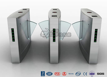 Buy Indoors Flap Pedestrian Security Gates Entrance Automatic Bi Directional DC Brush Motor online manufacture