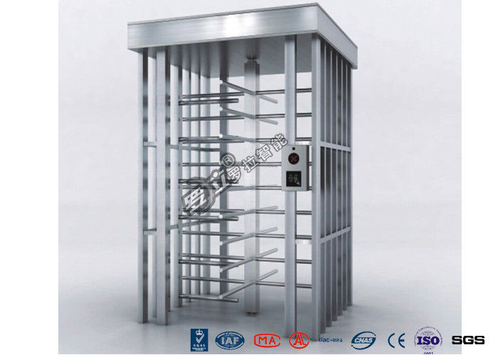Deluxe Automatic Full Height Turnstile  Pedestrian System Parking Facilities Rotating Gate With 304# Stainless Steel