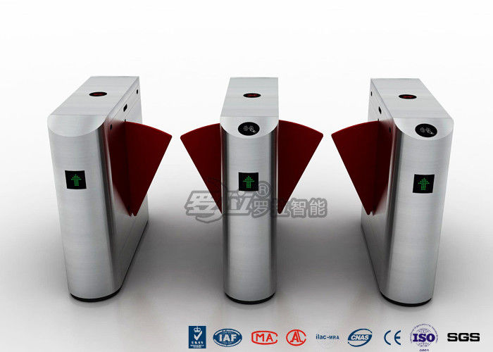 RS485 Retractable Acrylic Flap Half Height Turnstiles For Pedestrian Access