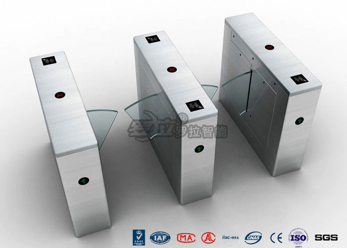 Stainless Steel Turnstile Barrier Gate Swing Retractable Safety Flap Barrier Gate