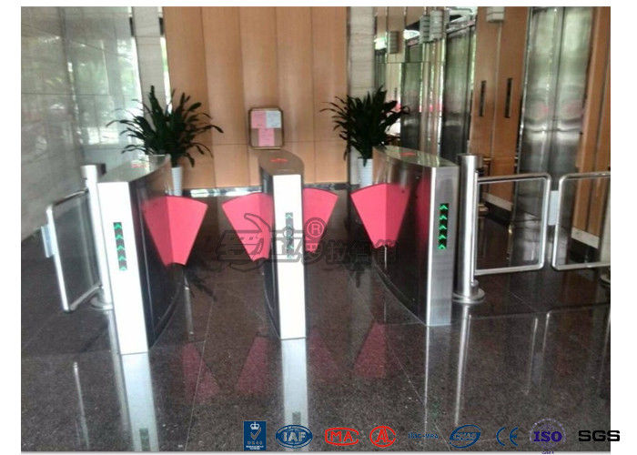 3 Lanes Flap Barrier Gate Flap Automatic Swing Barrier Gate Card Collector For Biometric Access Control