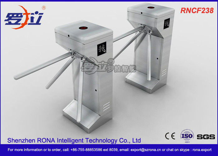 Stainless Steel 304 Tripod Turnstile Gate Standing Type For Bus Station