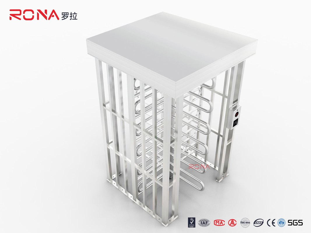 Pedestrian Access Control Full Height Turnstile For Military Bases Governmental Office