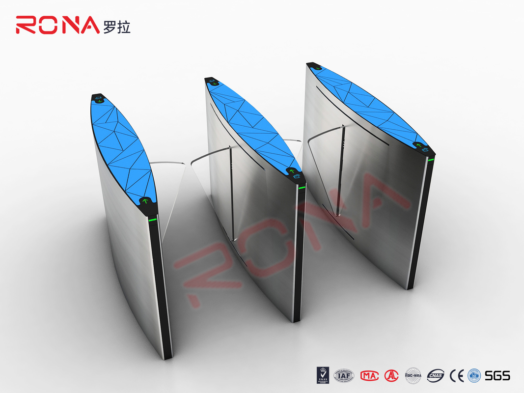 Access Control Automatic Flap Turnstile Walk Through Optical Turnstile For Subway Station