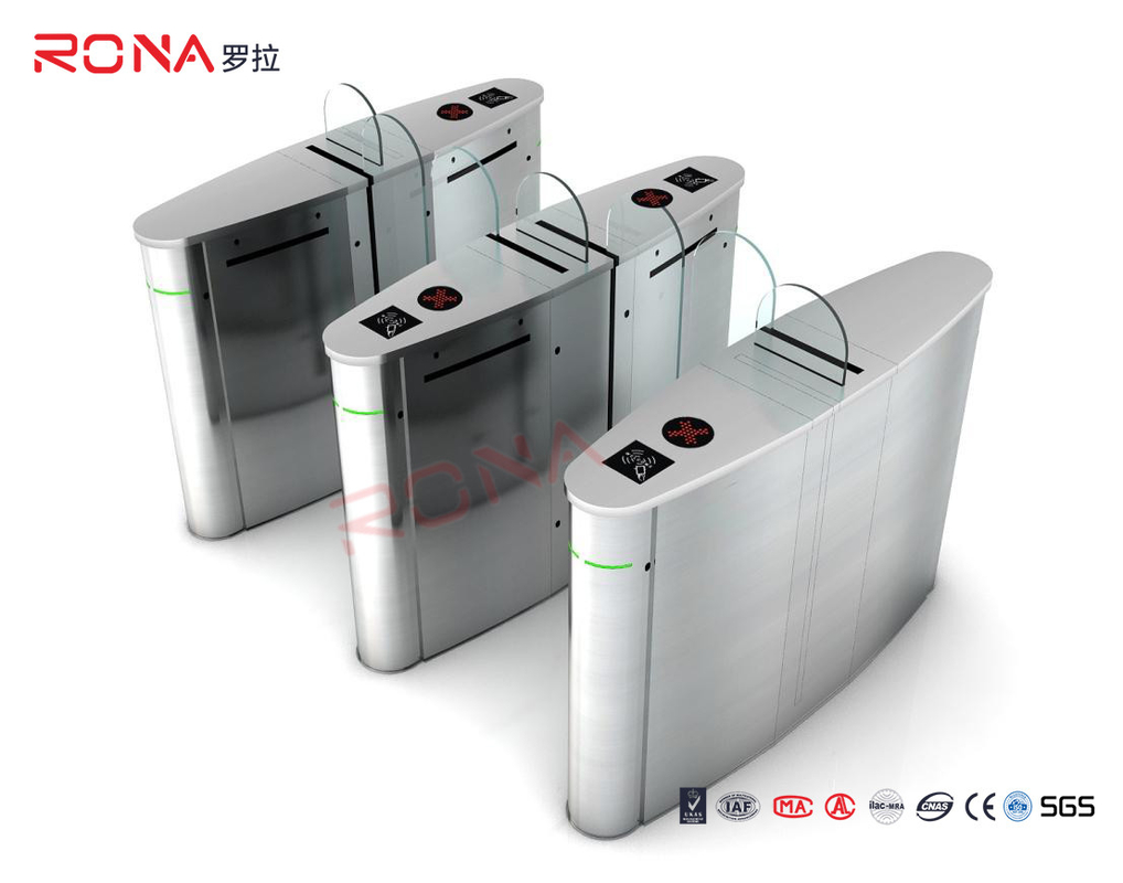 Stainless Steel Sliding Turnstile Security Systems For Office Building 1410MM*310MM*990MM