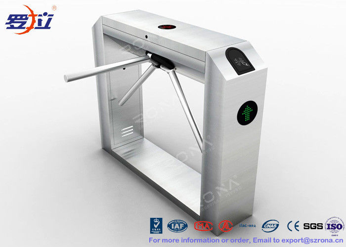 Electric Stainless Steel Access Control Turnstiles , Revolving Tripod Barrier Gate