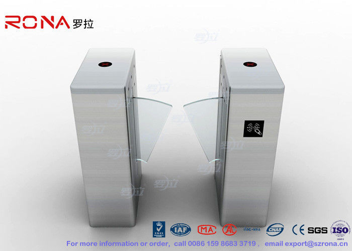 Flap Barrier Gate Half Height Turnstiles Entrance With Red Soft Flapper