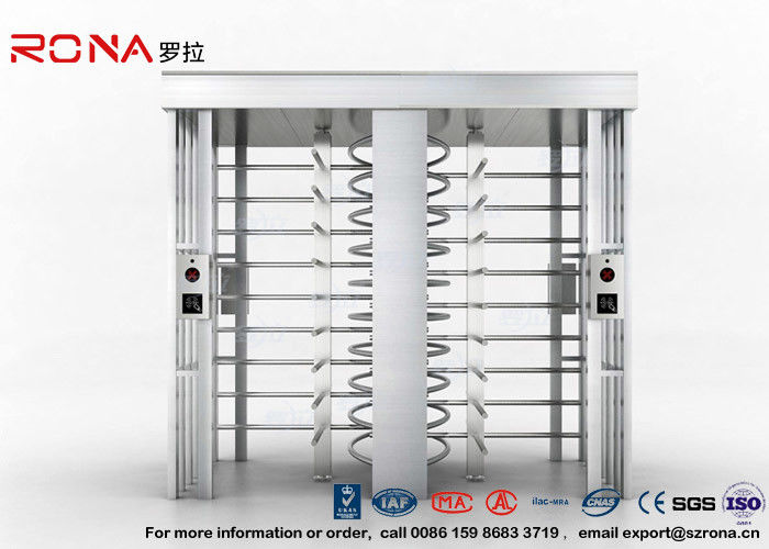 Security Controlled Full height Turnstile Security Gates Rapid Identification with Double Door with RFID Card