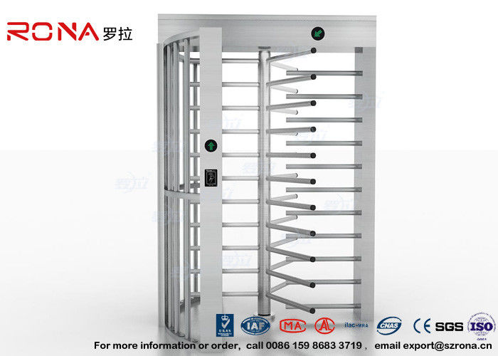 High Security Full Height Turnstile Gate Access Control Stainless Steel