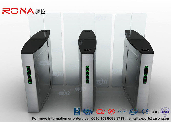 Building Access Control Turnstile Flap Barrier Automatic With Polishing Surface