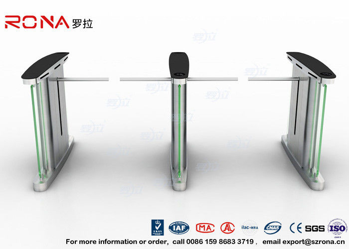 Access Control Electronic Barrier Gates , Turnstile Flap Barrier With CE Approved