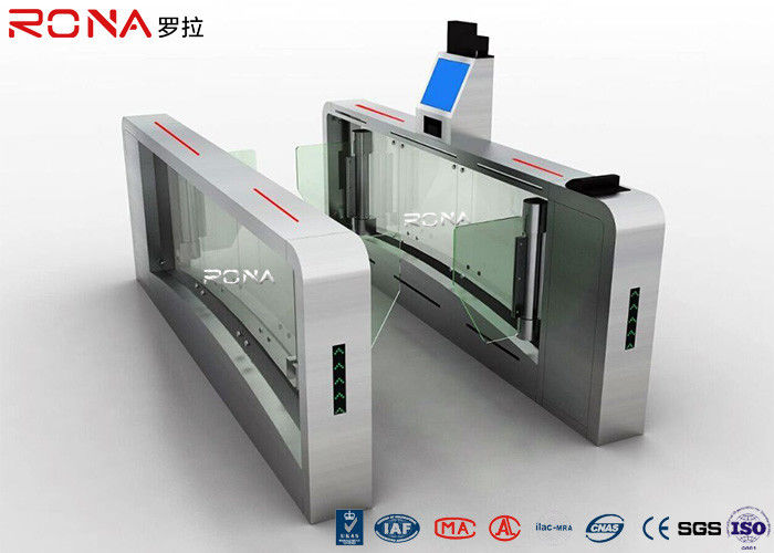 High Speed Facial Recognition Turnstile Customizable Double Barrier Swing Gate