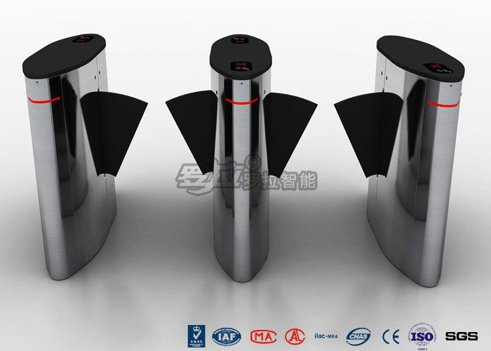 Security Barrier Gate Fast Speed Turnstile , Full Automatic Wing Barrier for Intelligent Building