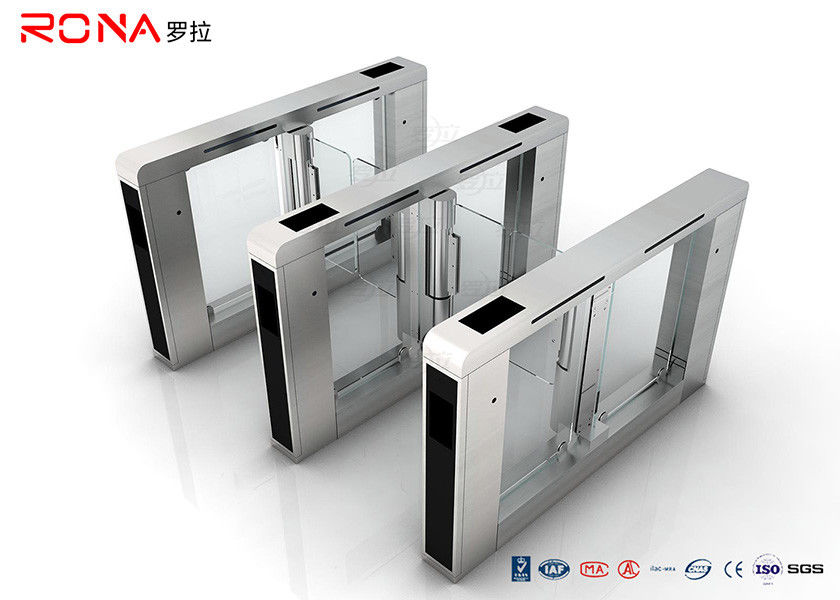 Stainless Steel Access Control Turnstile Gate DC Servo Motor With RFID Card Reader
