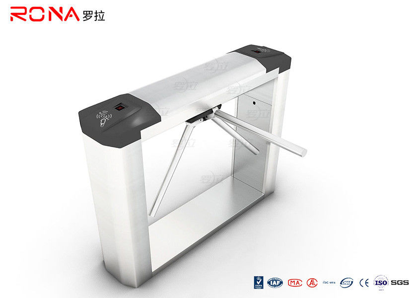 Semi Automatic Tripod Turnstile Gate Steel With Counting Function IC Card Reader