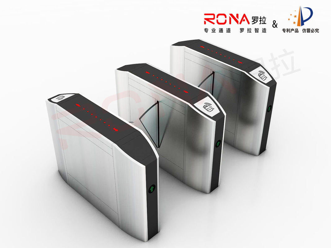 Indoor Automatic Flap Barrier Gate Self Checking For Intelligent Office Building