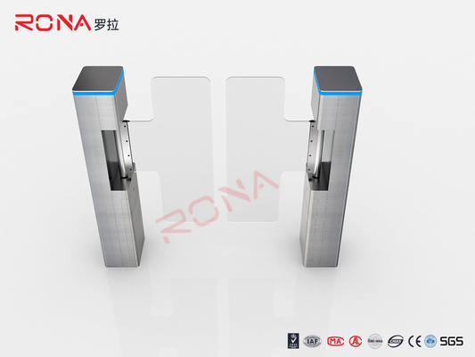 304 Stainless Steel Security Turnstile Entrance MCBF 3 Million Times Slim Waist Swing