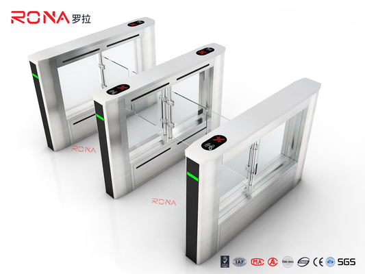 TCP / IP Security Electro Lock Door Swing Pedestrian Barrier Gate Turnstyle Fastlane Glass