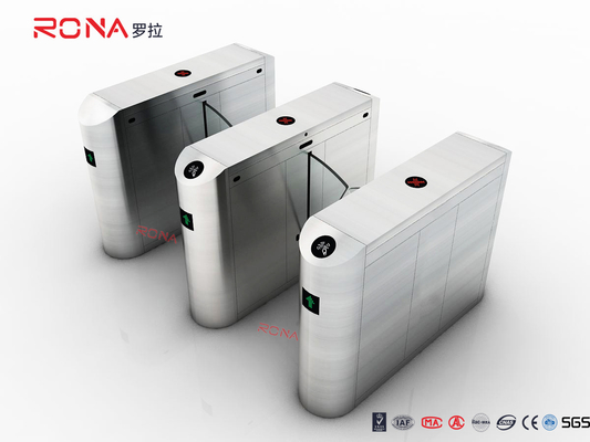 Waist Height Turnstile Barrier Gate RFID Security Systems Automatic Flap