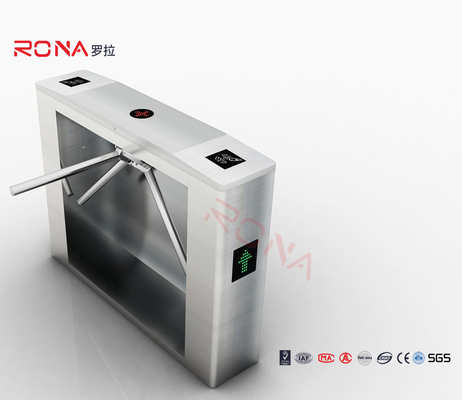 Waist High Tripod Turnstile Gate Mechanism Intelligent Antirust With Tiket Service